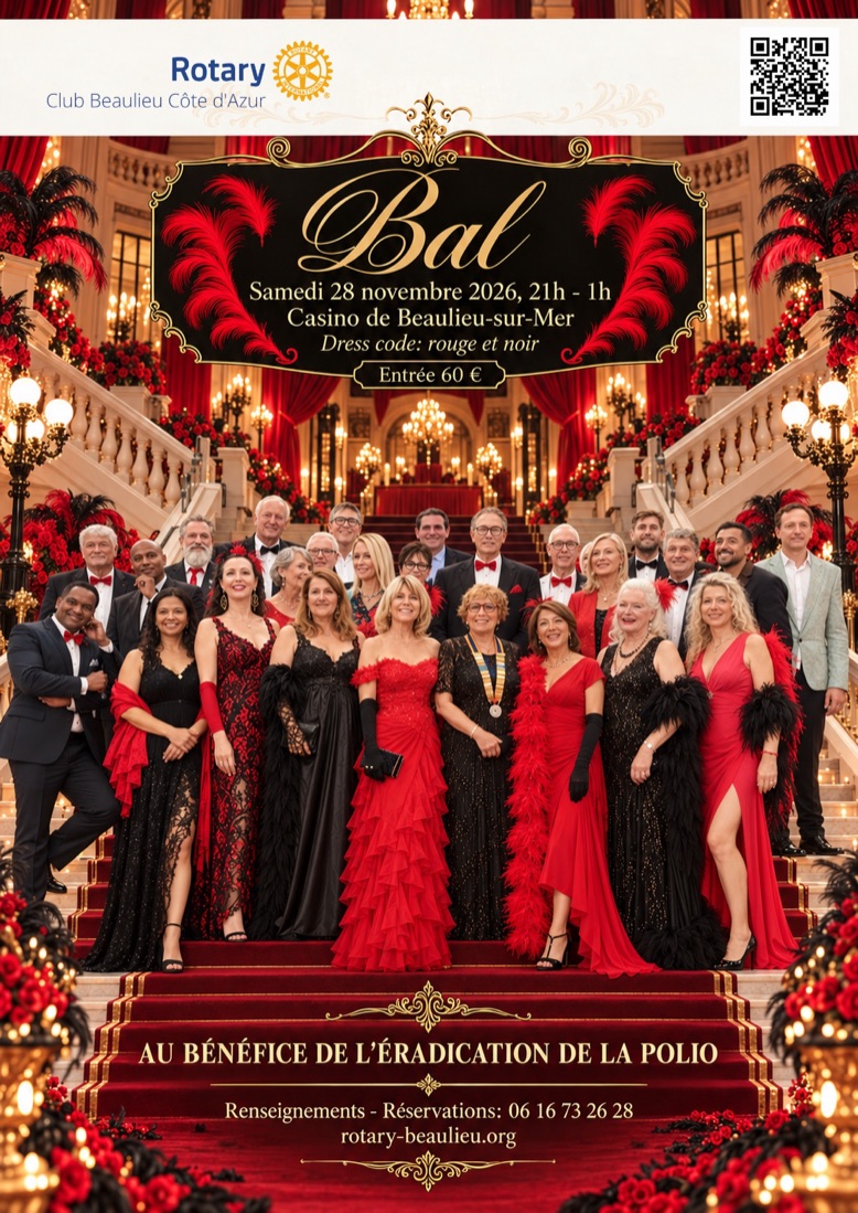 Affiche du Bal Rouge et Noir, samedi 28 novembre 2026 au Casino de Beaulieu-sur-Mer